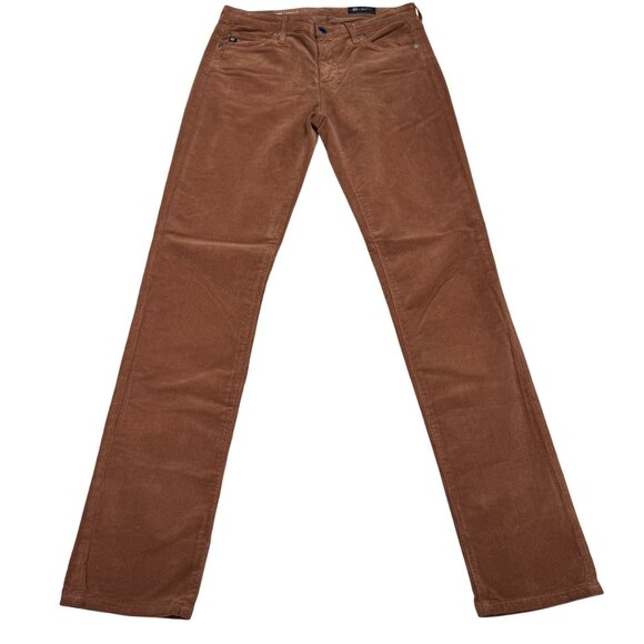 NEW AG Prima Cigarette Leg Corduroy Pants Brown Women's, Size 27 - Picture 1 of 12